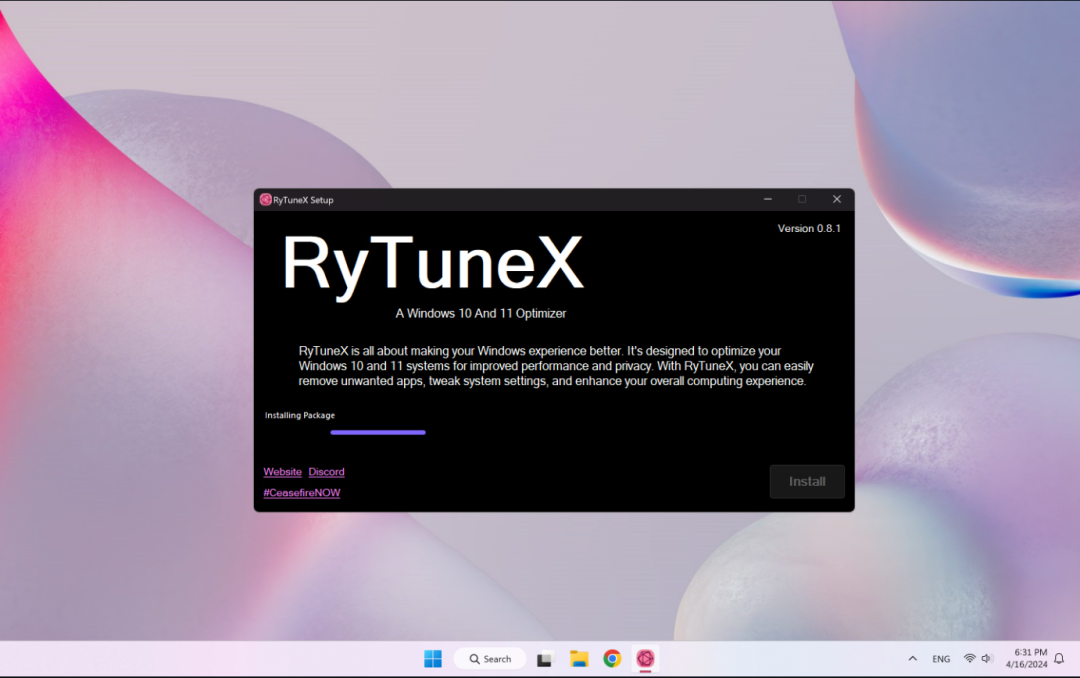 RyTuneX：免费开源 Win11/Win10 系统优化工具