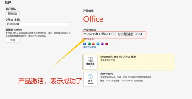 Office2024已激活专业增强版  第5张