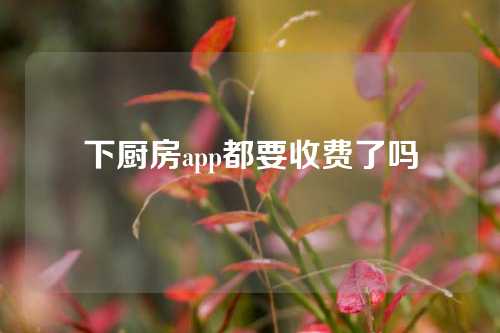 下厨房app都要收费了吗  第1张