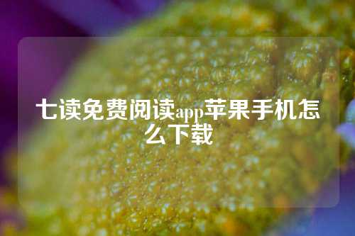 七读免费阅读app苹果手机怎么下载