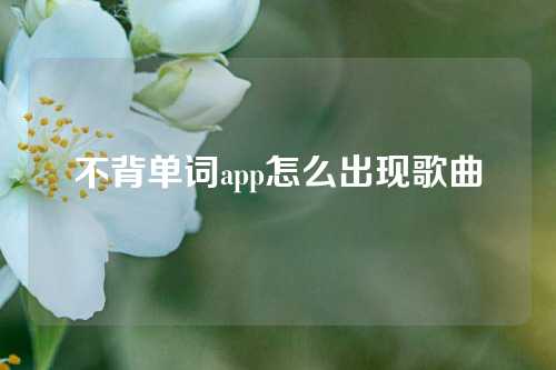 不背单词app怎么出现歌曲  第1张